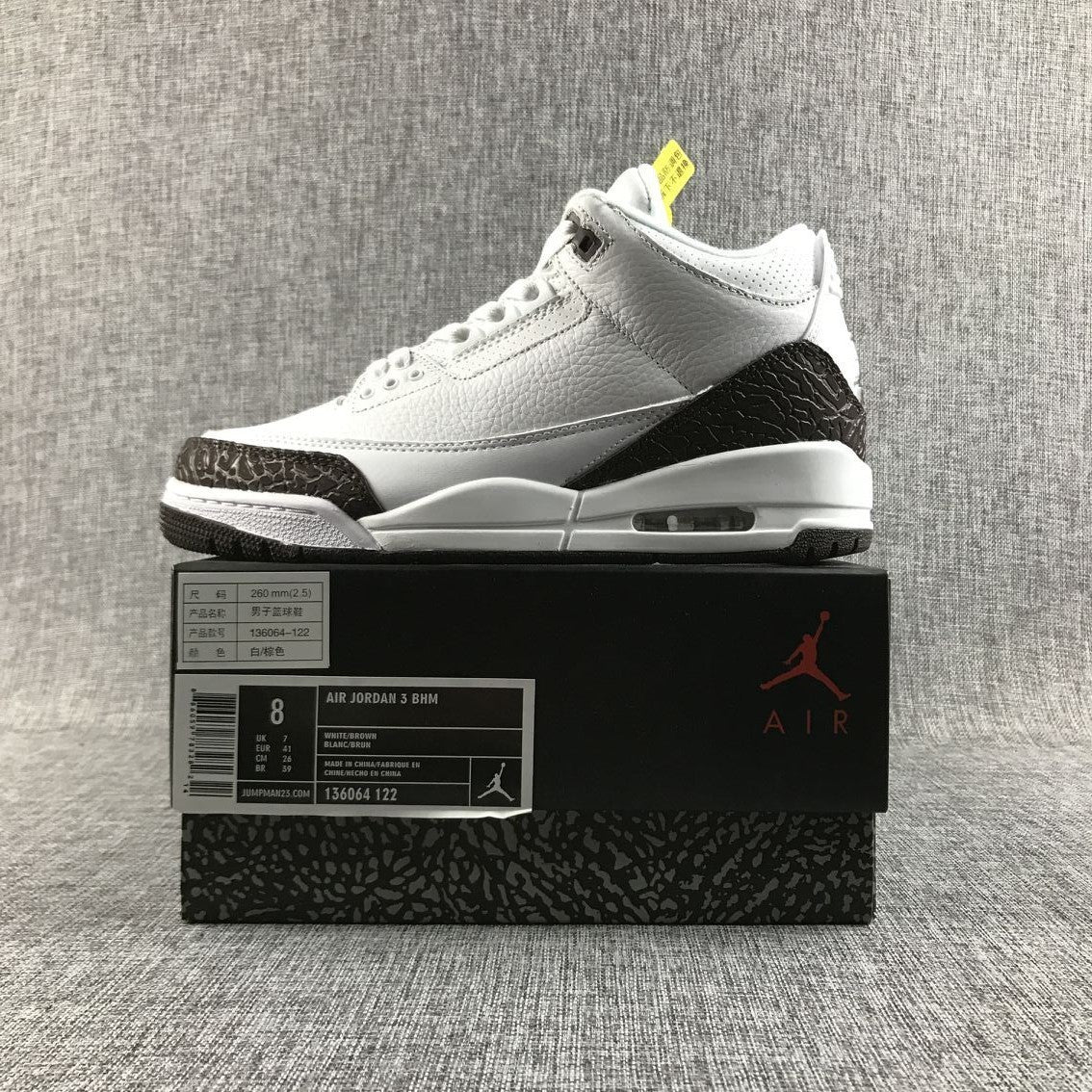 Air Jordan 3 Retro Mocha White and Brown Sneakers