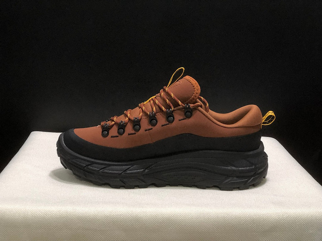 HOKA Tor Summit Hiking Shoes in Brown and Black