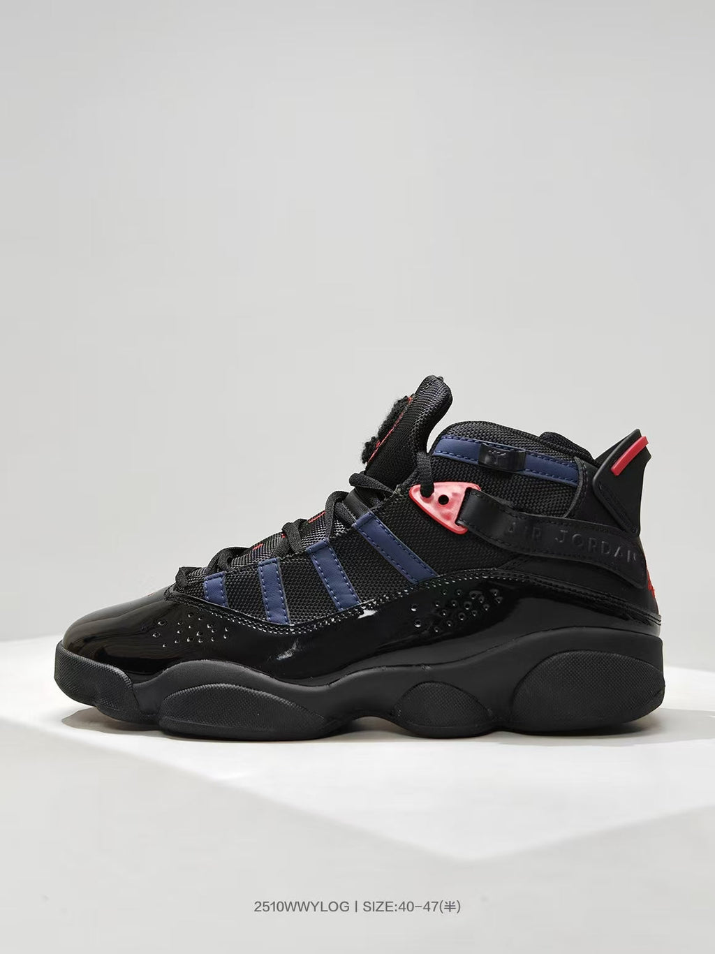 Jordan Six Rings Sneakers Black Navy Red