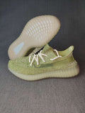 Yeezy 350 V2 Knit Sneakers in Olive Green and Cream