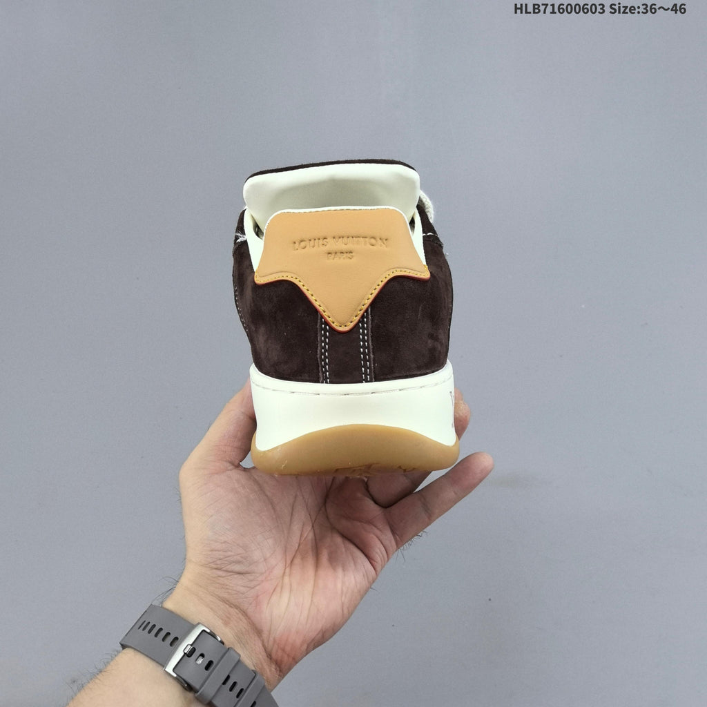 Louis Vuitton Tilted Low Sneakers in Brown and Gum