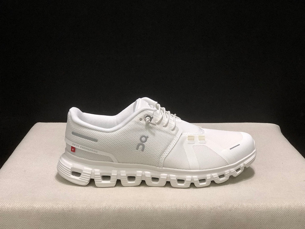 On Cloud 6 White Running Sneakers