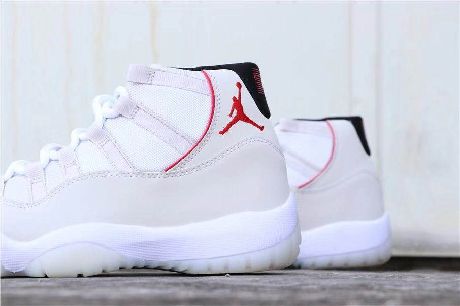 Jordan Air Jordan 11 Platinum Tint White High-Top Sneakers