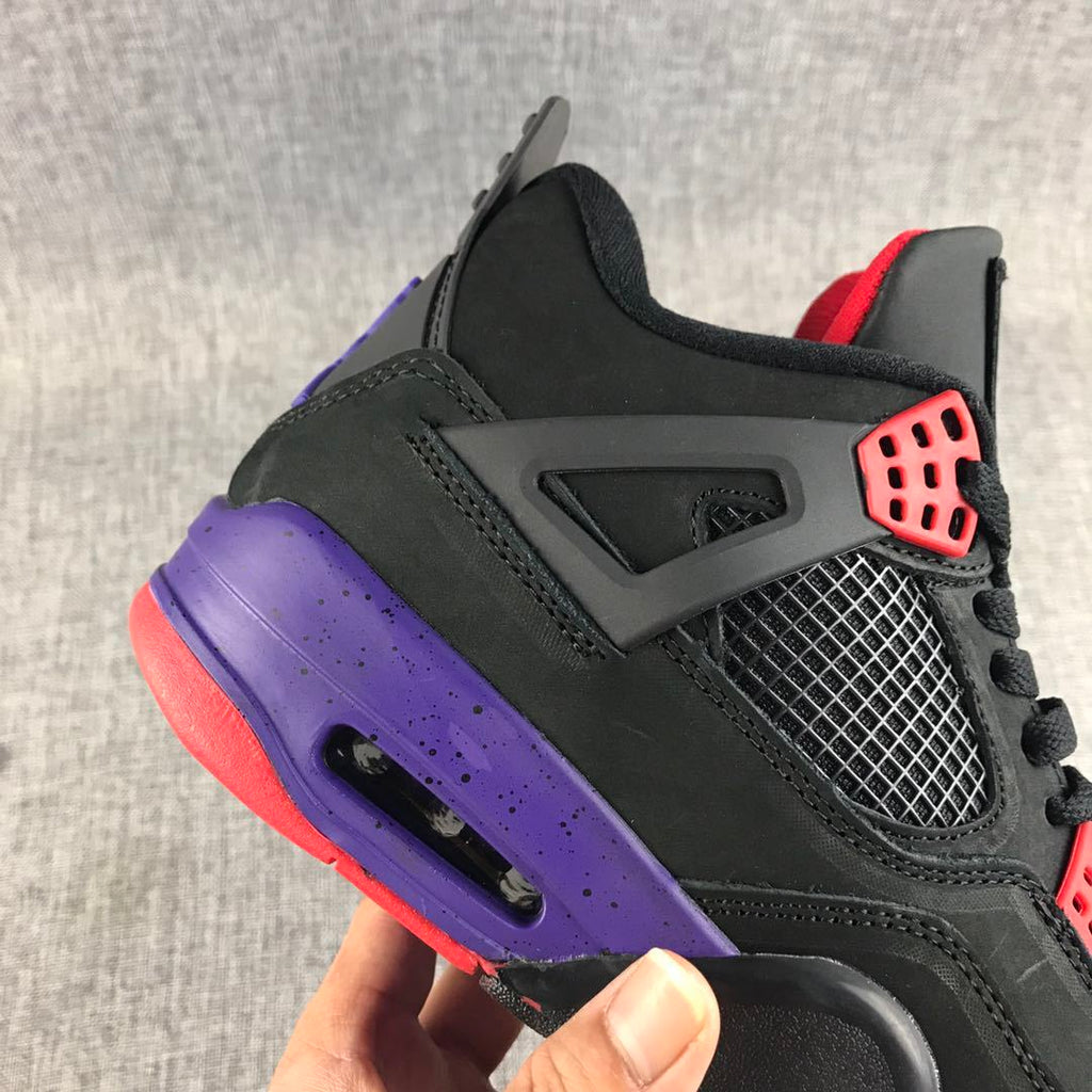 Jordan Air Jordan 4 Raptors Black Purple Red Sneakers