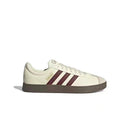 Adidas Court-Style Sneakers with Burgundy Stripes