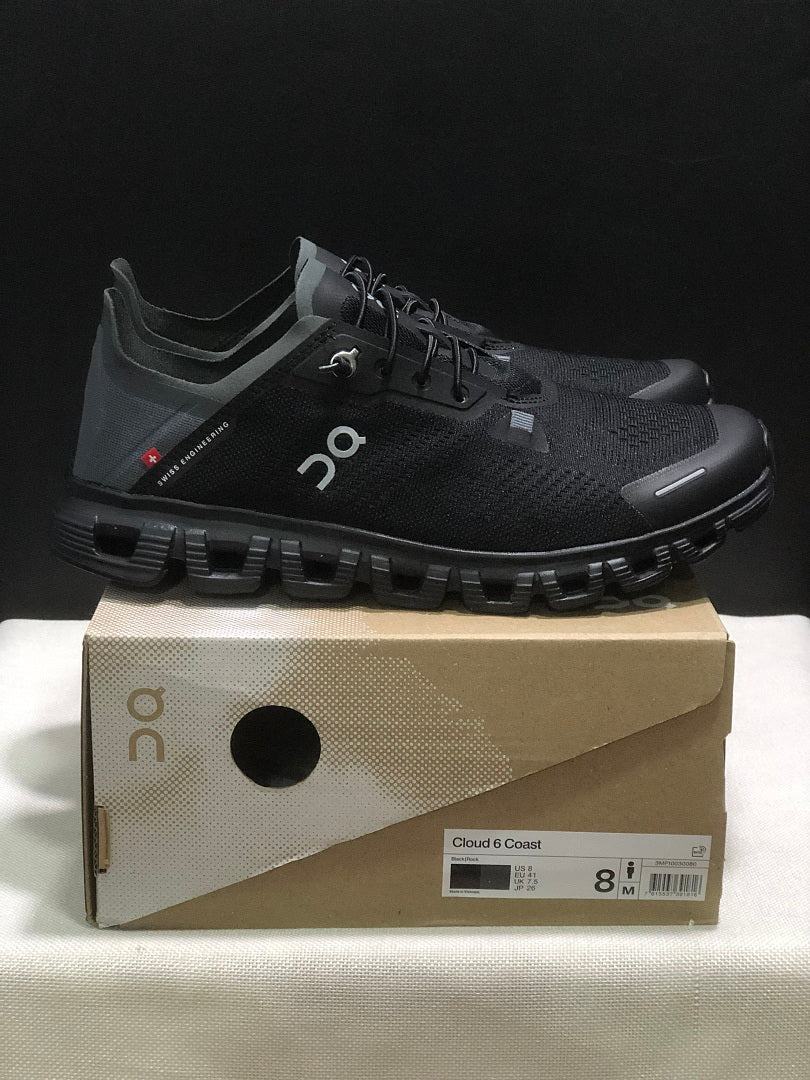 On Cloud 6 Coast Black Running Shoes