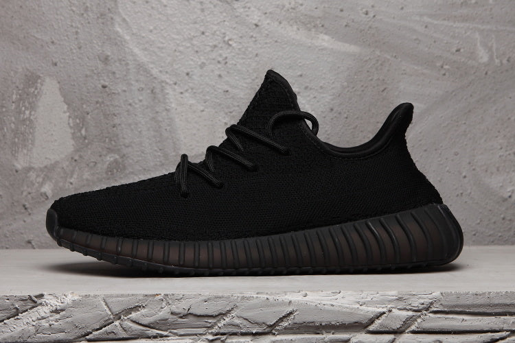 Yeezy 350 V2 Black Knit Sneakers