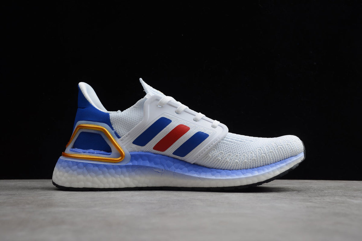 Adidas UltraBOOST 20 FY9039 Running Shoes, White Blue