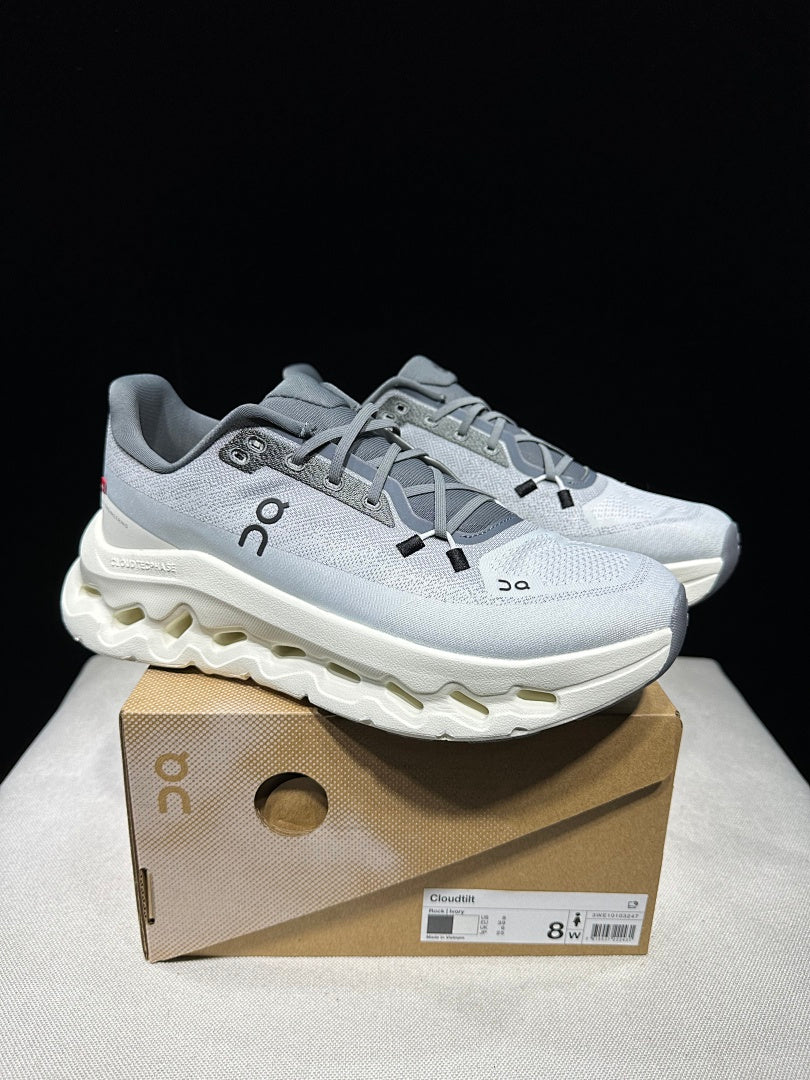 On Cloudtilt Sneakers, Gray and White
