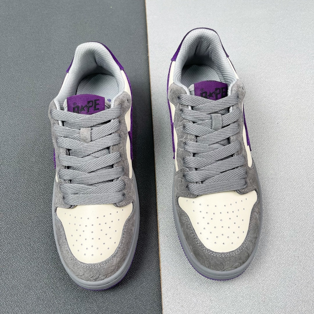 BAPE SK8 Sta Sneakers White Purple