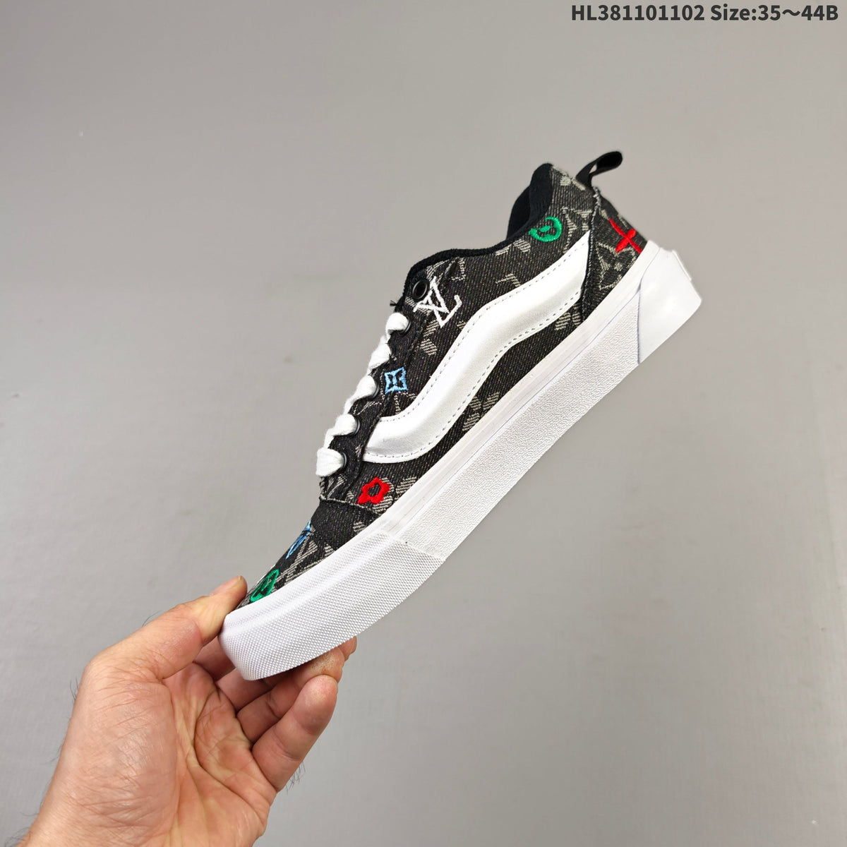 Vans Knu Skool Low-Top Sneakers in Monogram Print