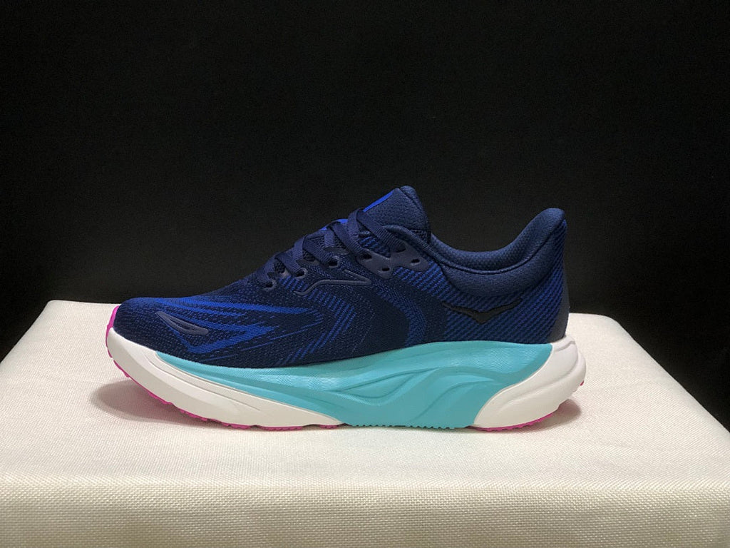 HOKA Arahi 8 Running Shoes, Navy Blue and Aqua