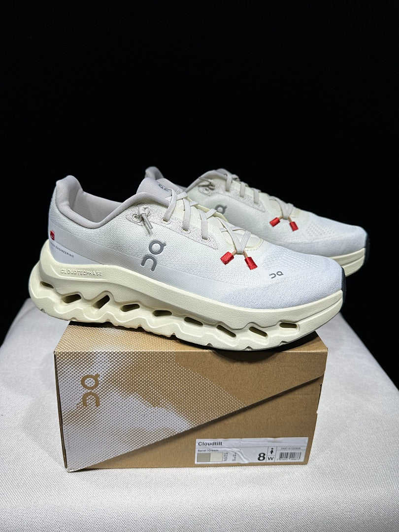 On Cloudtilt Sneakers in Sand and Cream