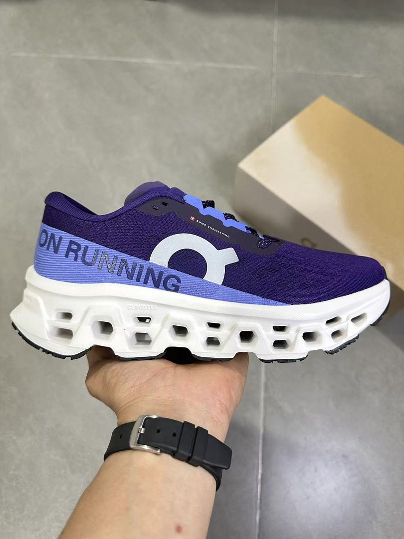 On Running Cloudmonster 2 Sneakers, Purple and Blue