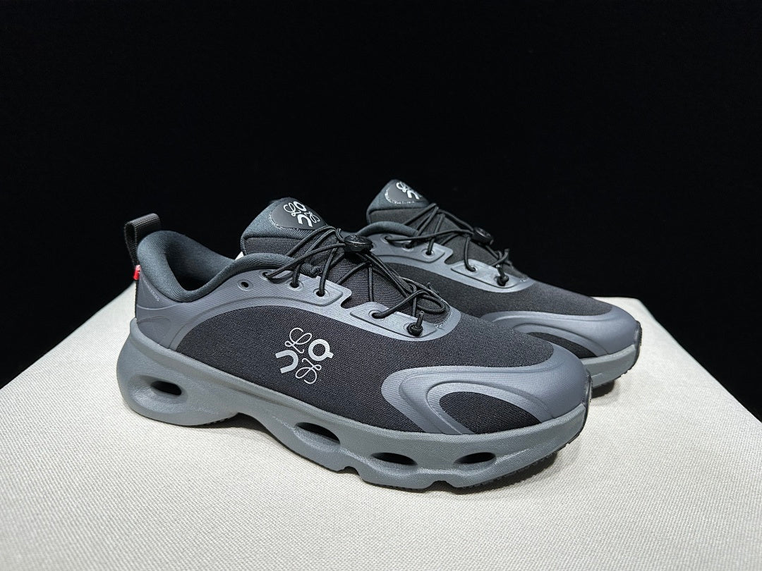 On x Loewe Cloudventure 3.0 Sneakers, Black and Grey