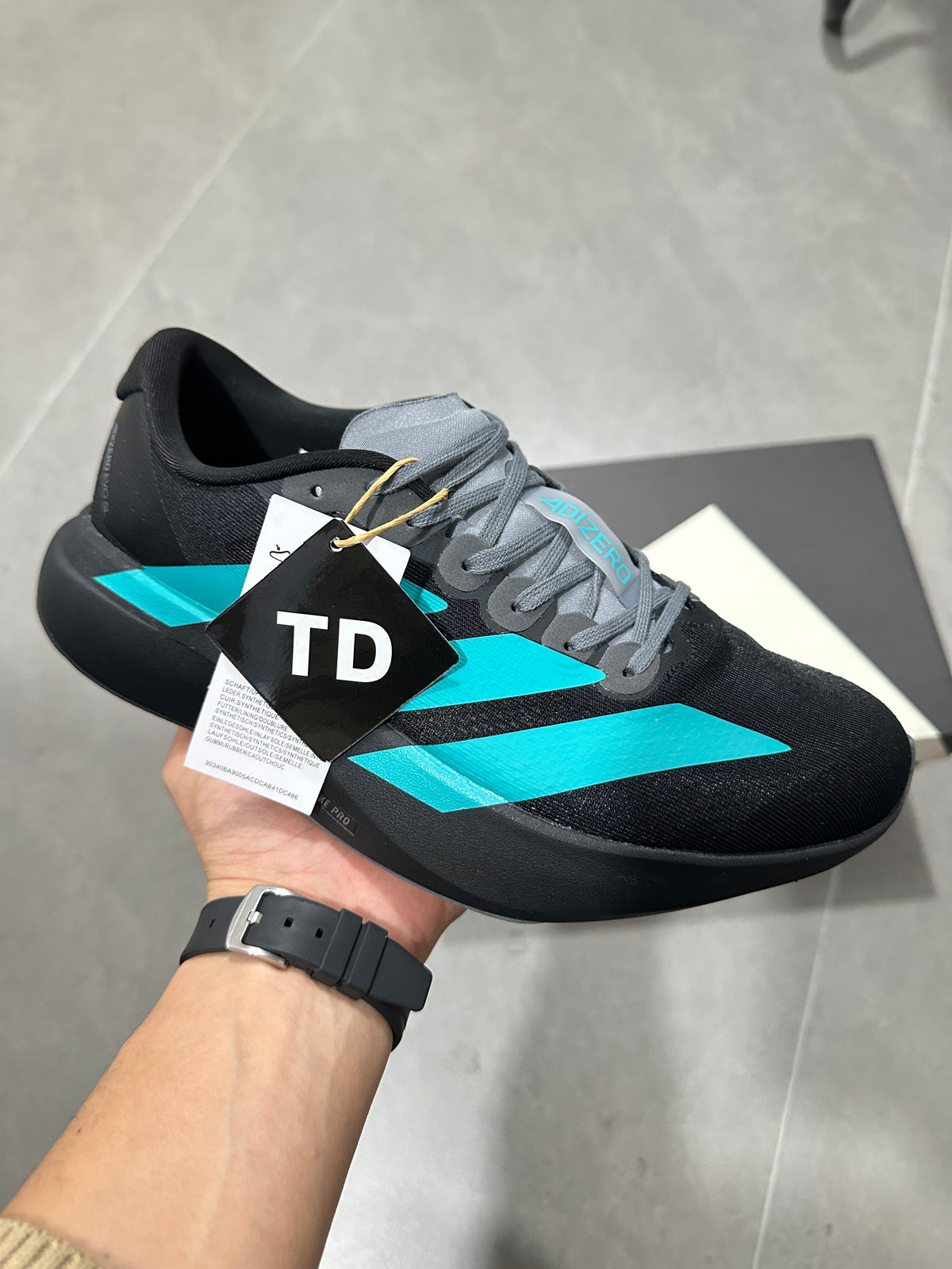 adidas Adizero Lightstrike Pro Running Shoes Black Cyan