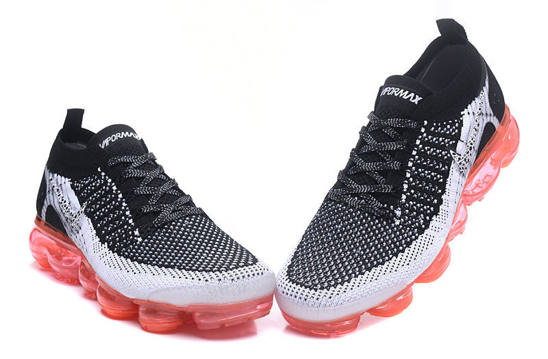 Nike Air VaporMax Flyknit 2 Black White Orange Sneakers
