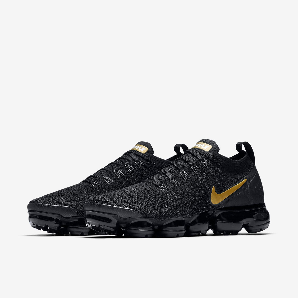Nike Air VaporMax Flyknit 2 Black Gold Sneakers 942842-012
