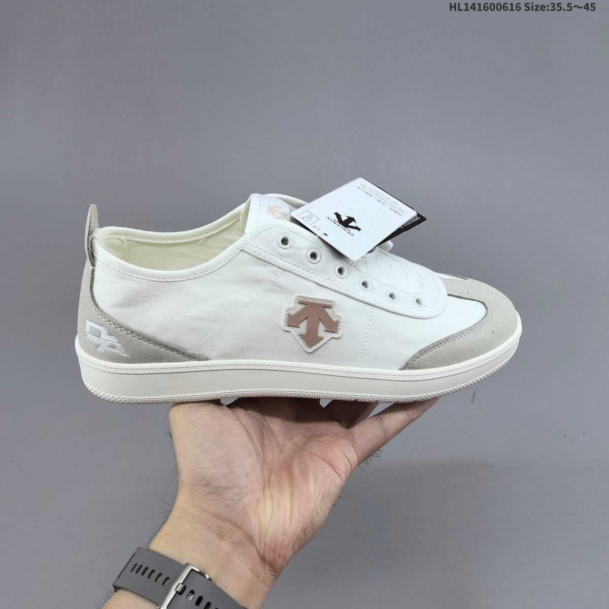 DESCENTE CHRON PACER CVS Low-Top Sneakers White Grey D5331LSN20