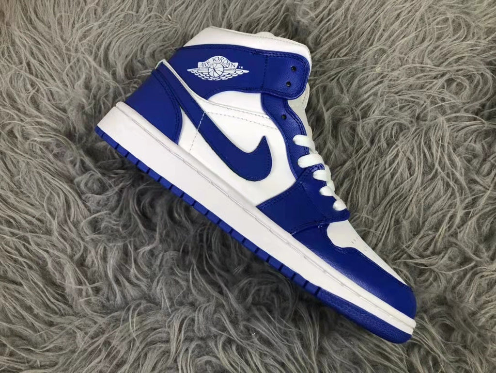 Jordan Air Mid A-J-1 Kentucky White Blue B62-104 Sneakers