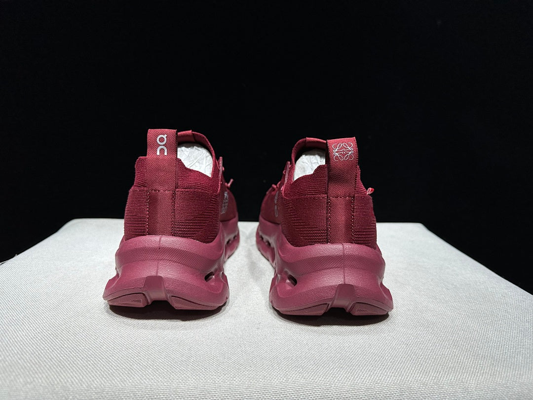 On x Loewe Cloudtilt Sneakers in Cherry Burgundy
