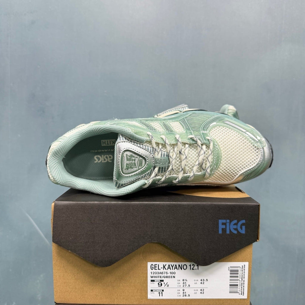 ASICS GEL-KAYANO 12.1 White Green Sneakers 1203A675-100