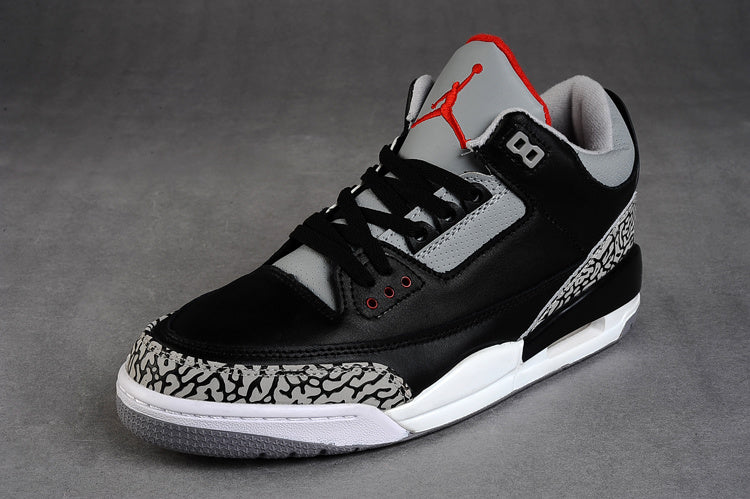 Jordan Air Jordan 3 Black Grey Red High-Top Sneakers