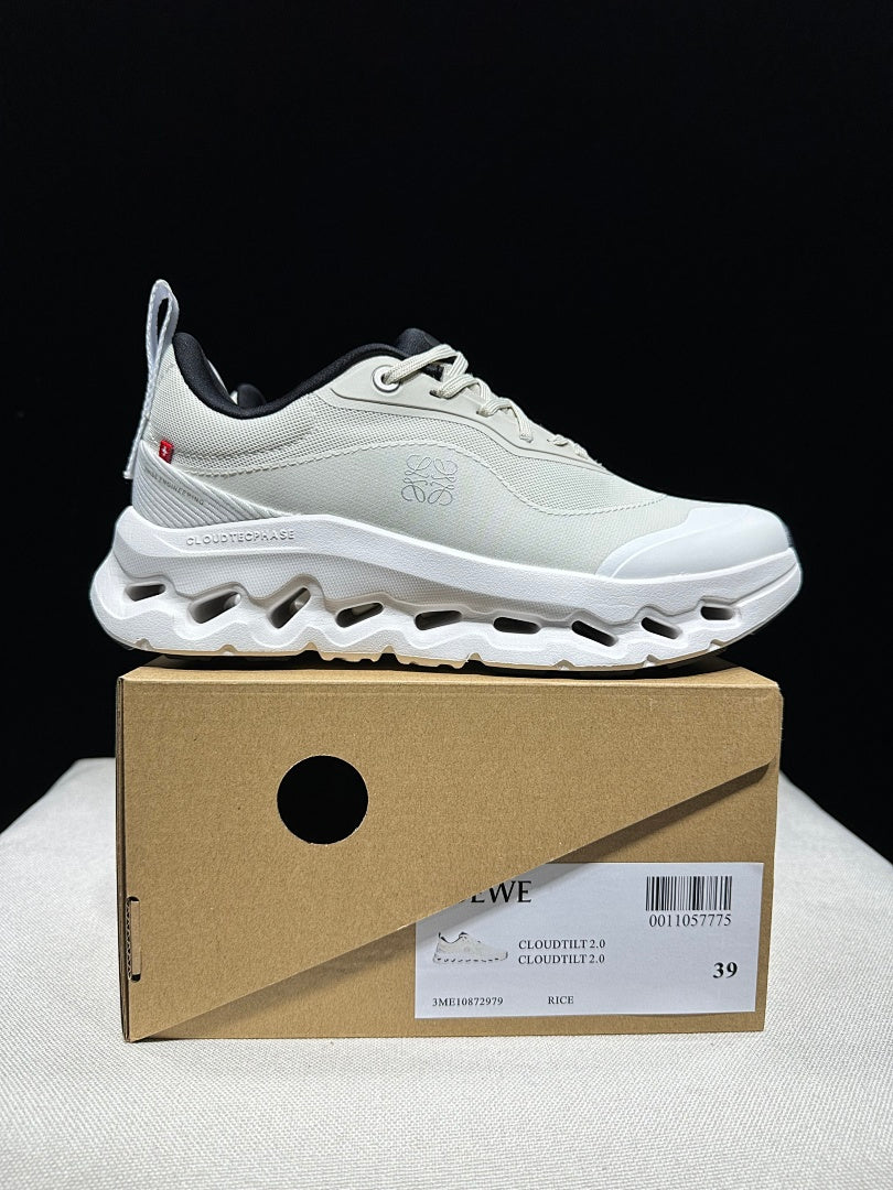 On Running x Loewe Cloudtilt 2.0 Sneakers in Rice