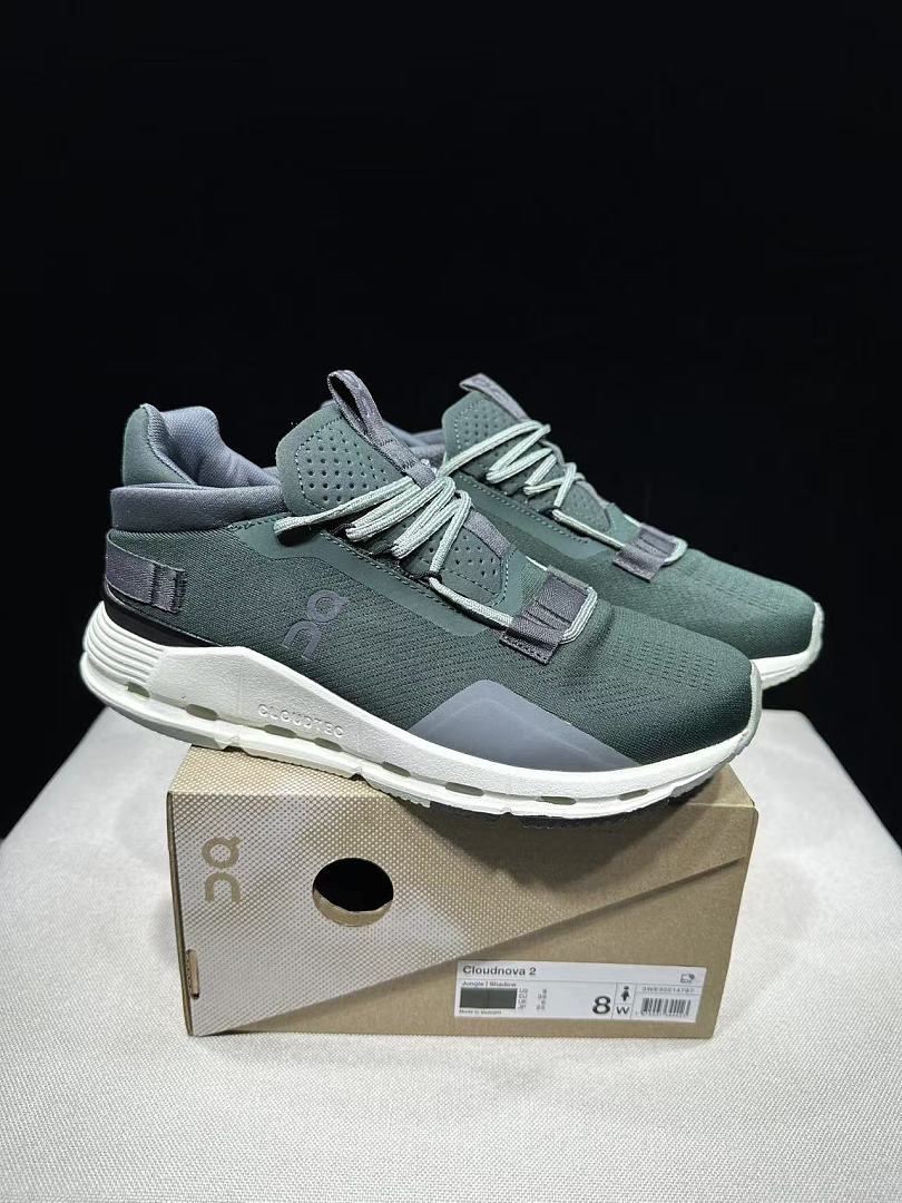 On Cloudnova 2 Sneakers in Deep Green