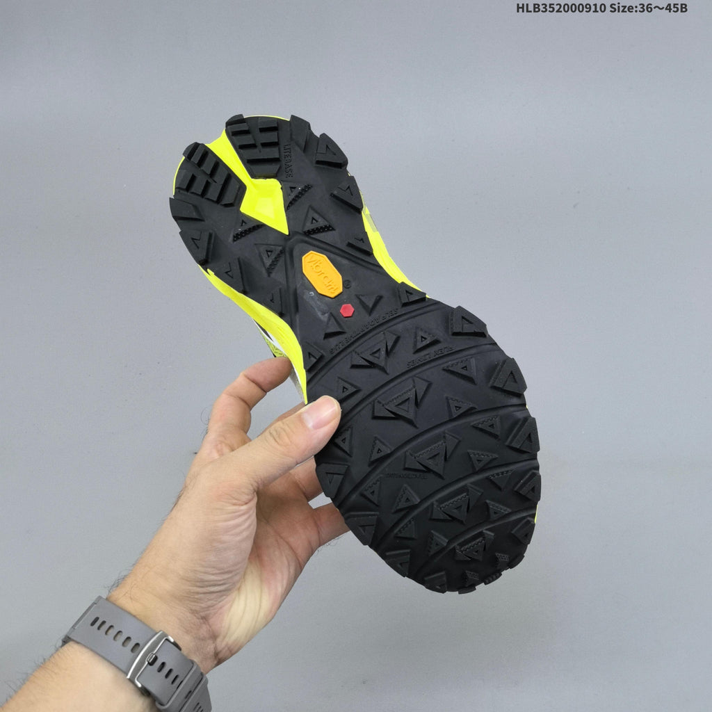 Kailas FUGA EX330 Trail Running Shoes, White and Neon Yellow