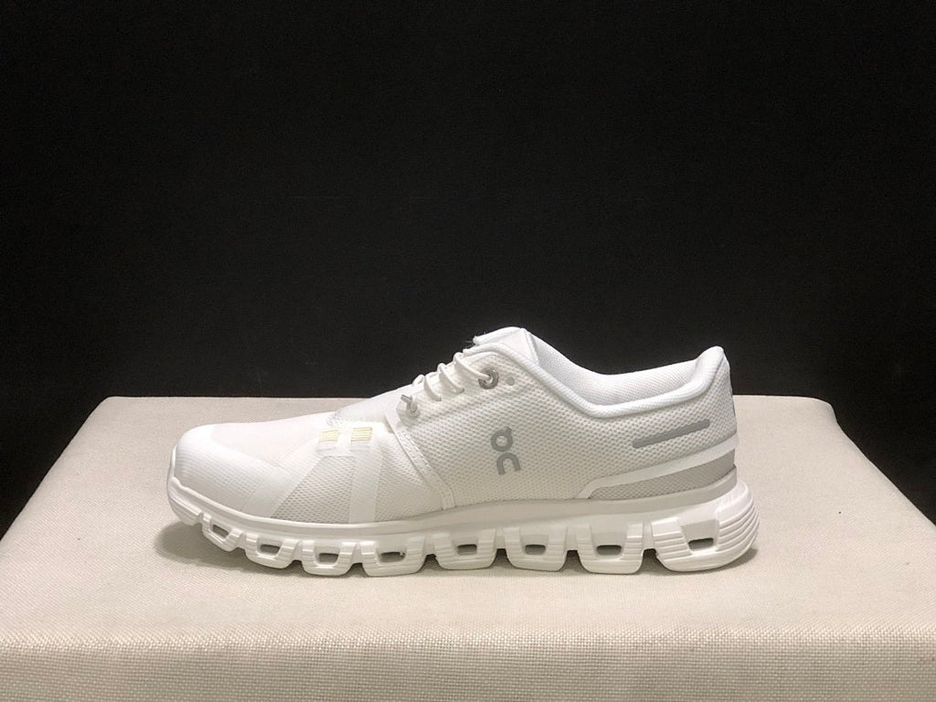 On Cloud 6 White Running Sneakers