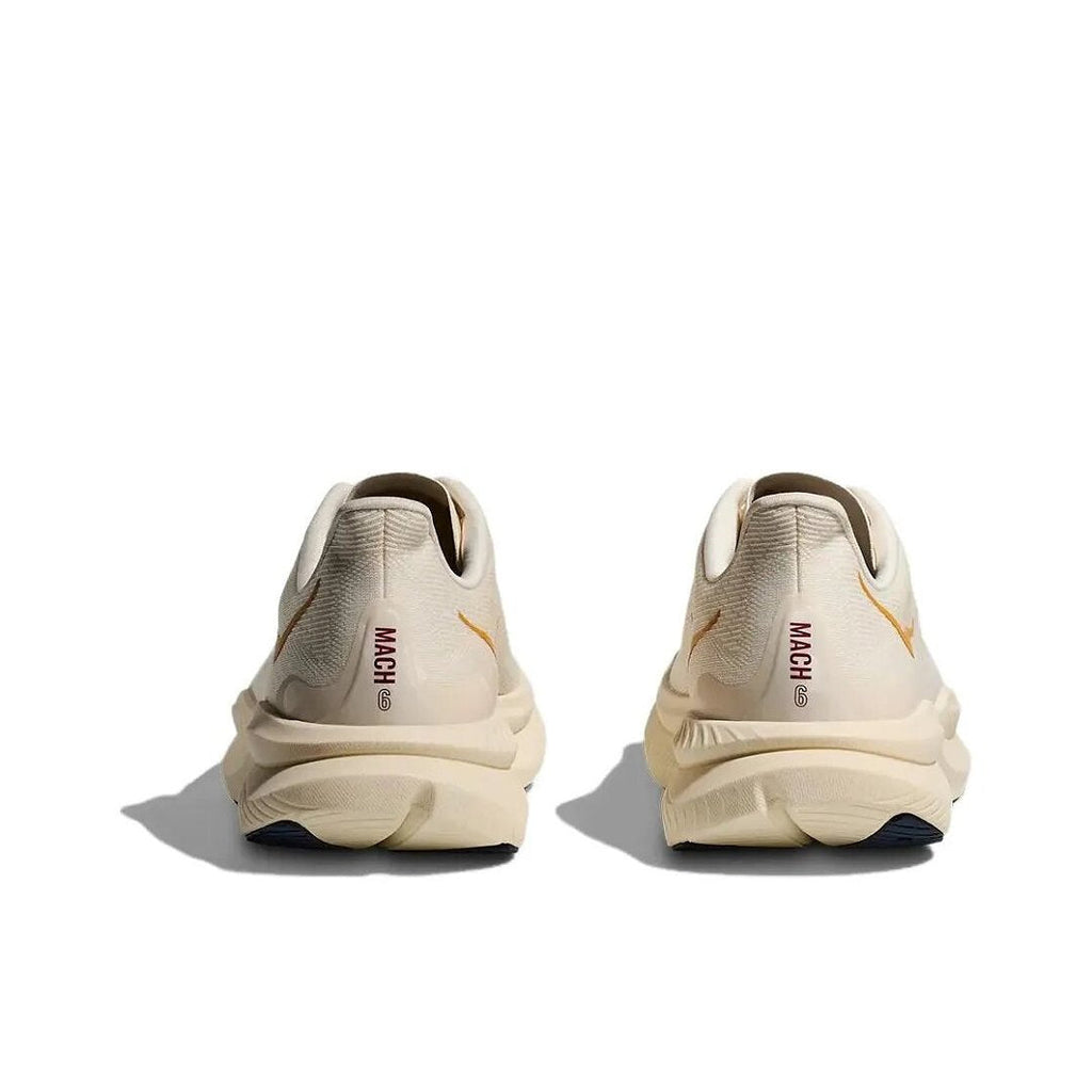 HOKA Mach 6 Road Running Shoes in Cream and Gold