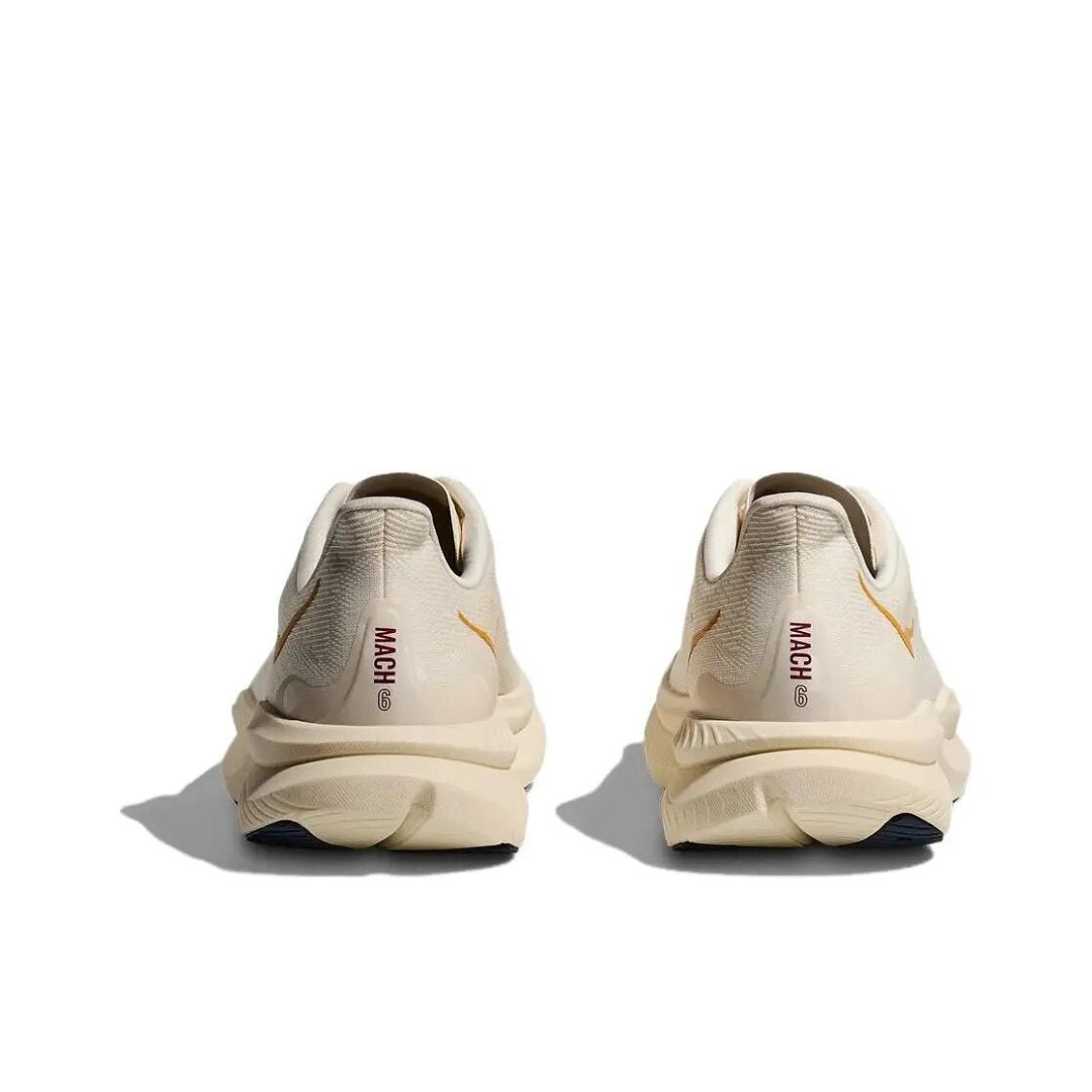 HOKA Mach 6 Road Running Shoes in Cream and Gold