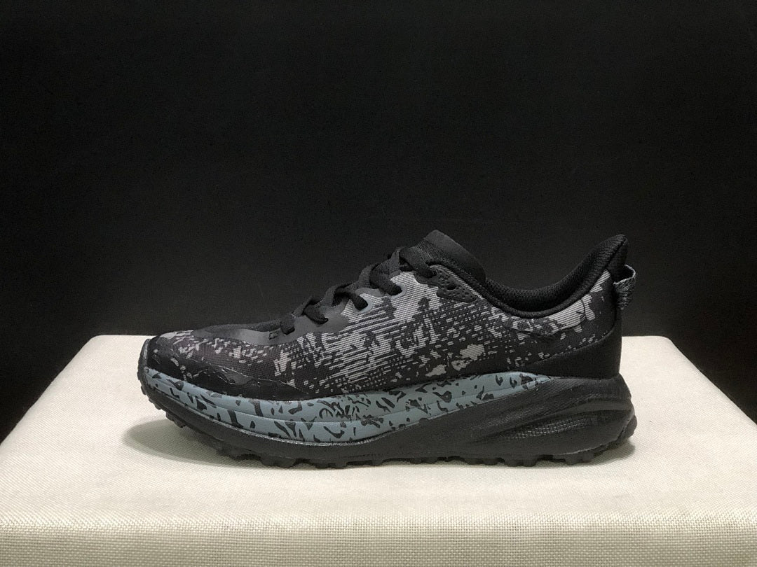 HOKA Speedgoat 6 Trail Running Shoes, Gray Black