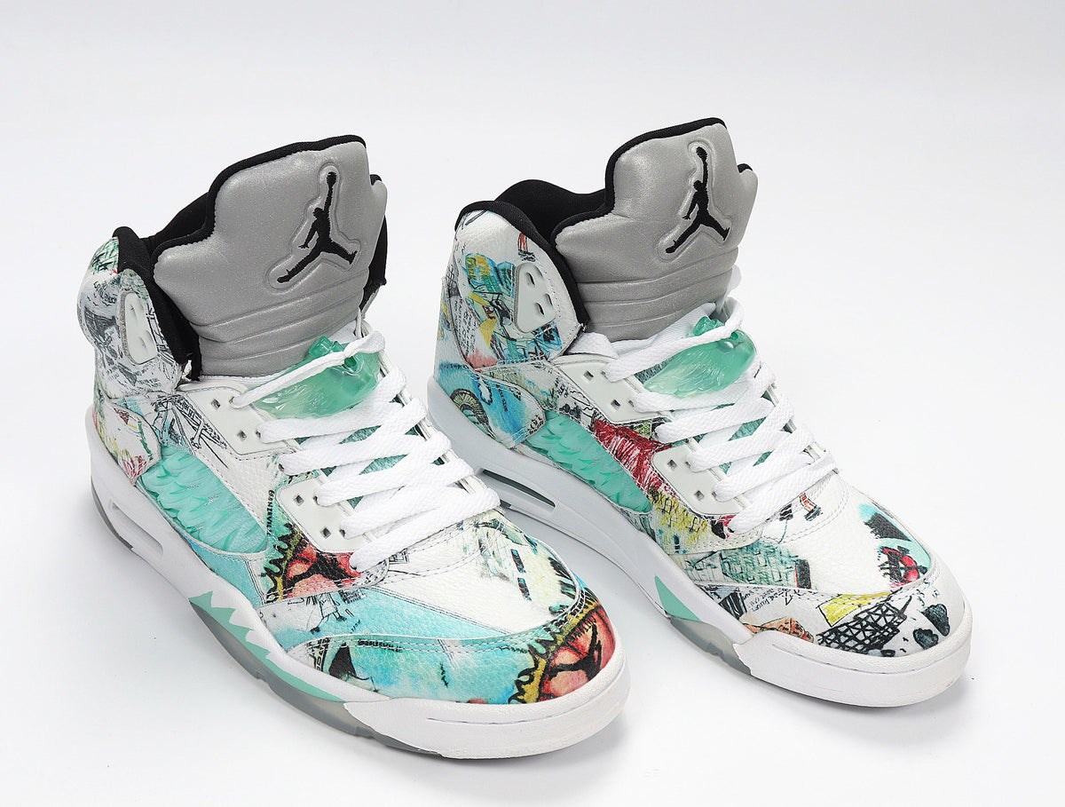 Jordan Air Jordan 34 Graffiti Basketball Shoes White Multicolor AV2405-900