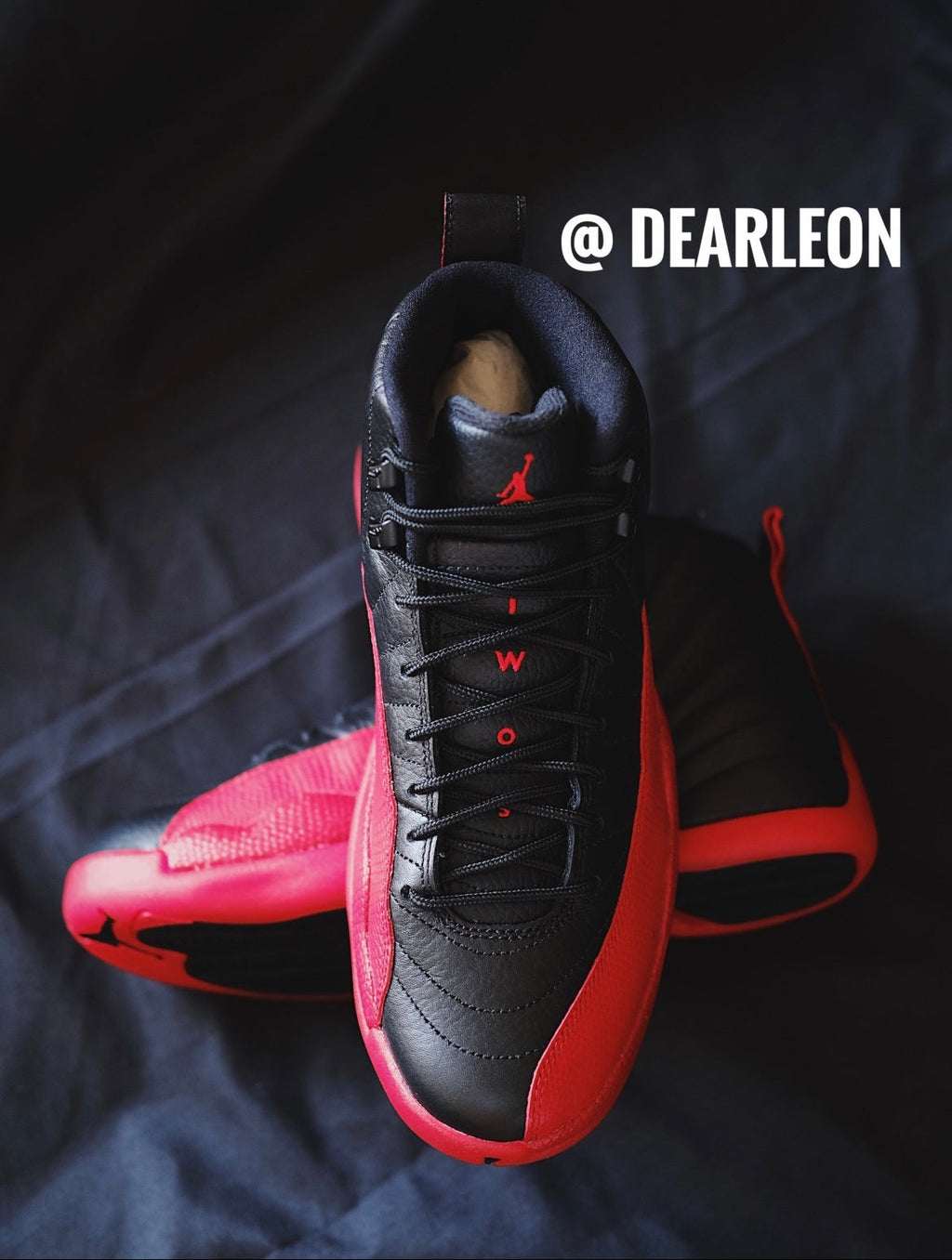 Jordan Air Jordan 12 Retro Flu Game Black Red Sneakers
