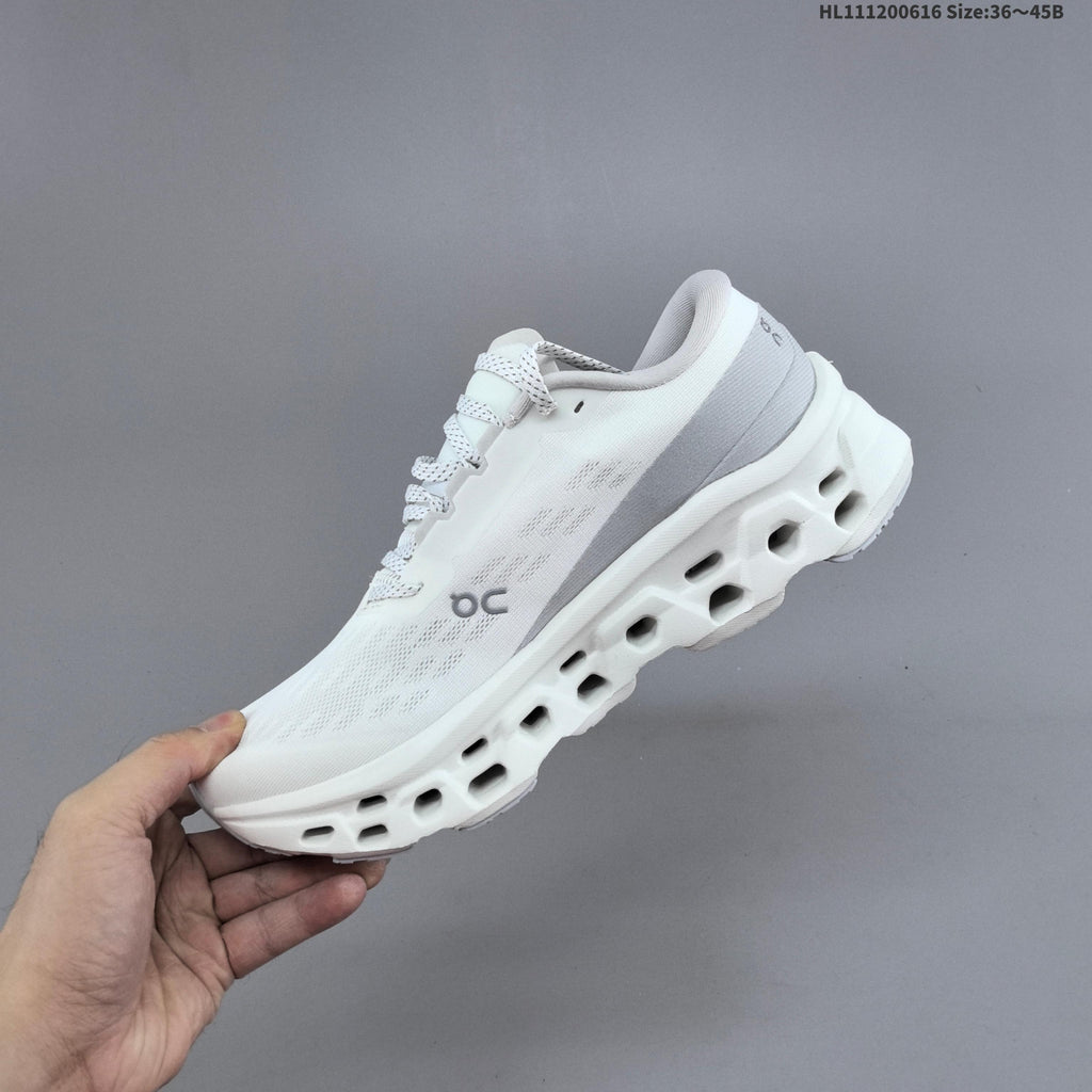 On Cloudmonster 3 Running Shoes White Grey