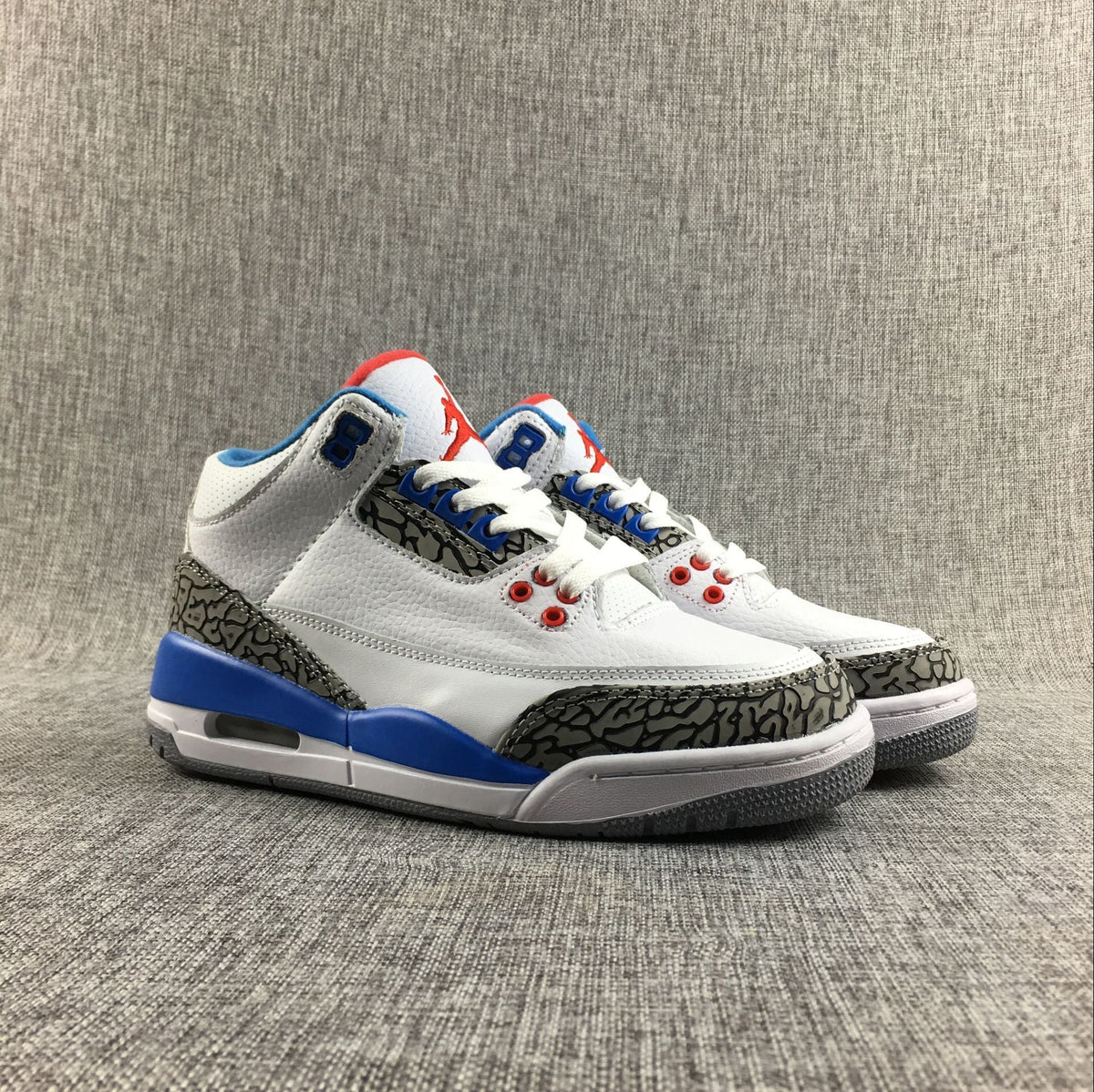 Air Jordan 3 Retro White and Blue Women's Sneakers