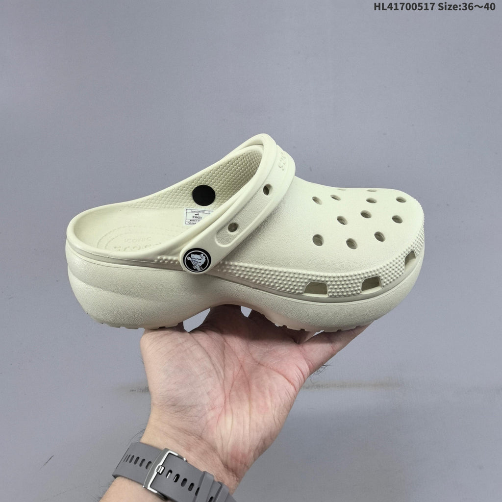 Crocs Classic Clog Platform Clog in Black, White or Cream
