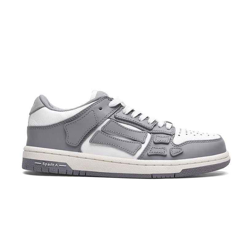 Gray and White Low-Top Sneakers MFS003-043