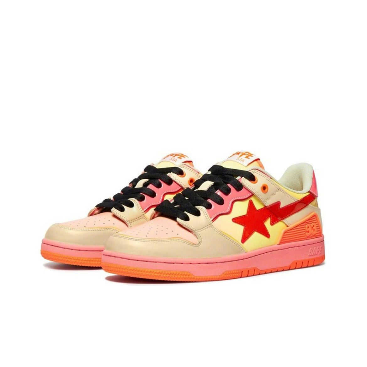 BAPE SK8 STA Low-Top Sneakers in Orange Gradient