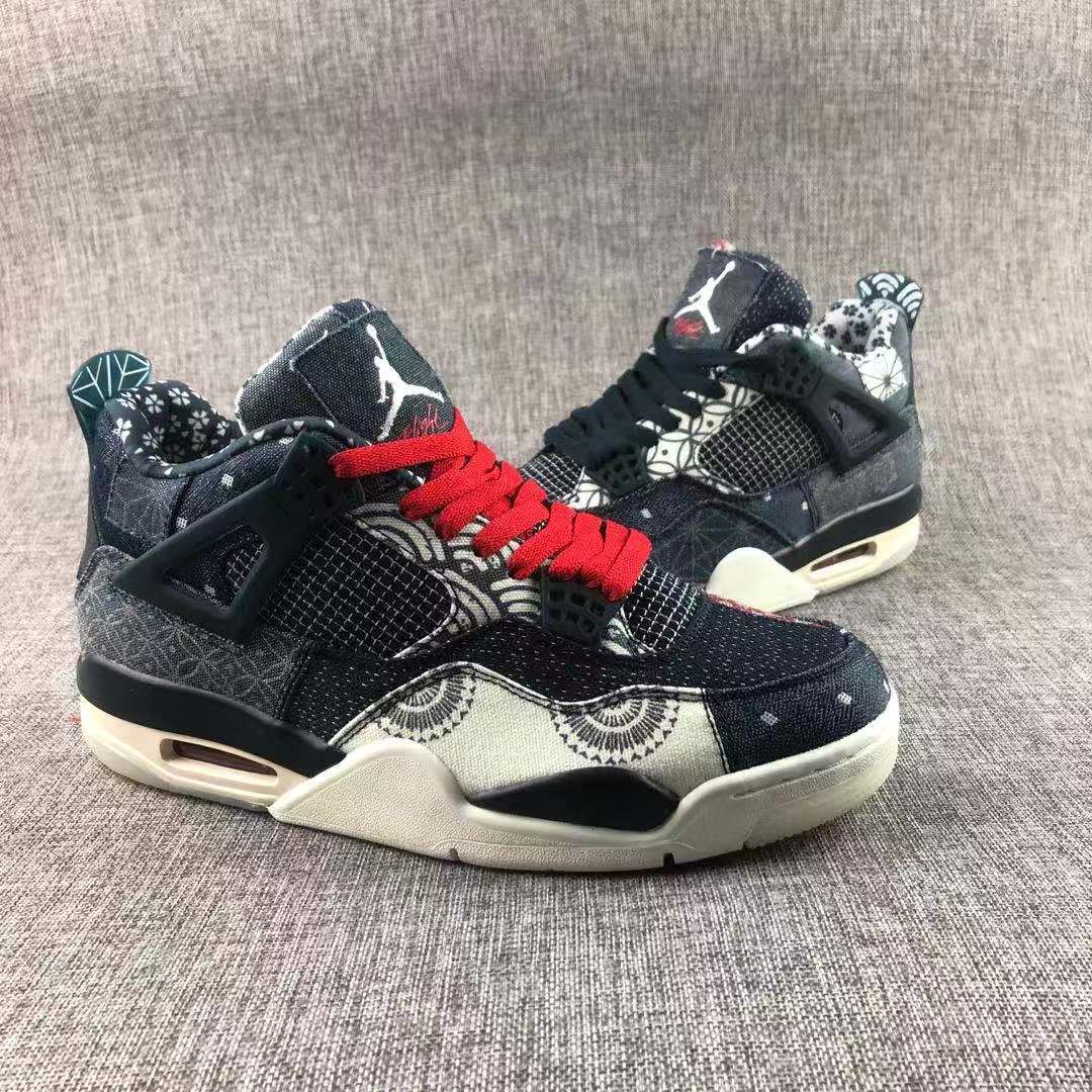 Jordan Air Jordan 4 SE Sashiko Sneakers Navy Black Red