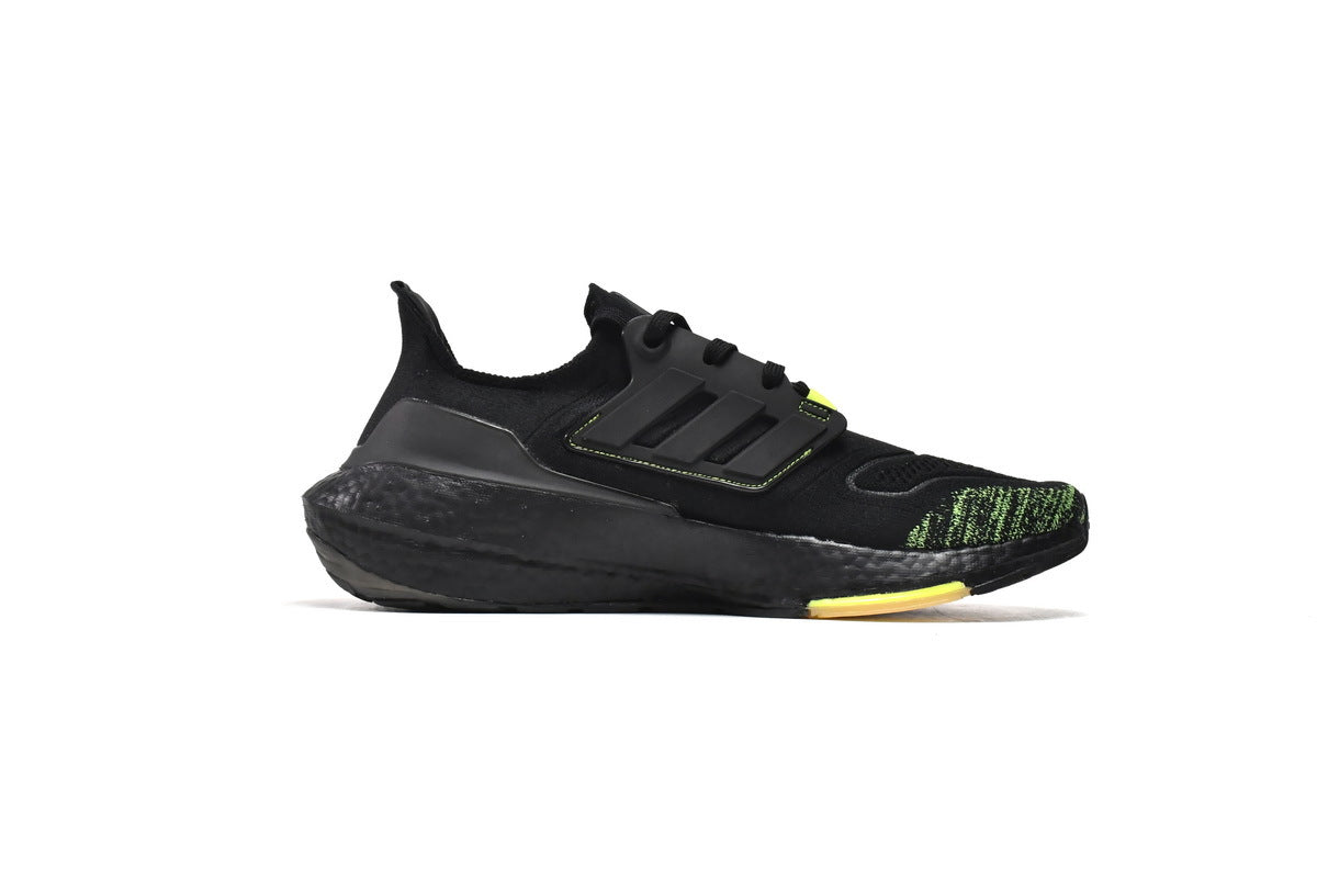 adidas UltraBoost 22 Running Shoes, Black/Solar Yellow GX5915