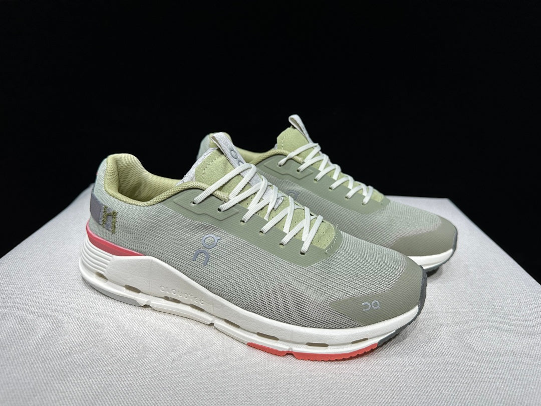 On Cloudnova Form 2 Sneakers in Green and Coral