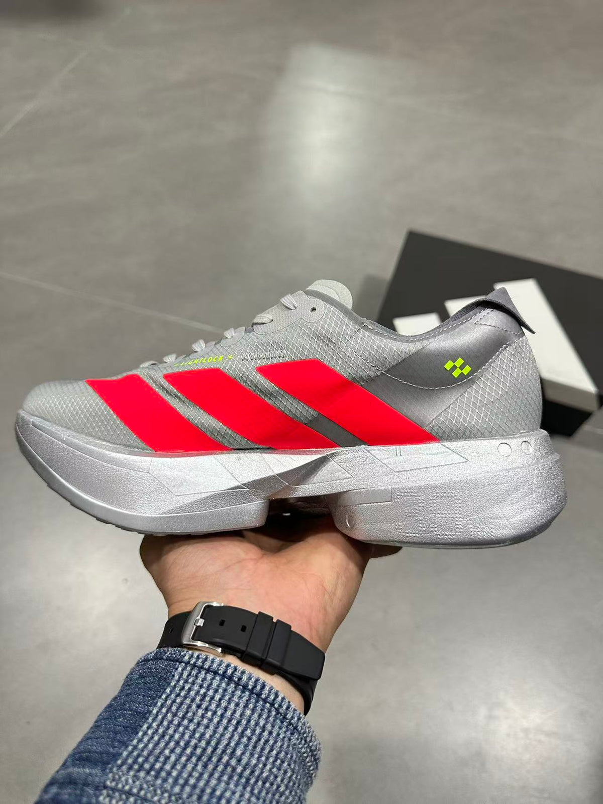 adidas Adizero Prime X 2.0 STRUNG Running Shoes Grey Red