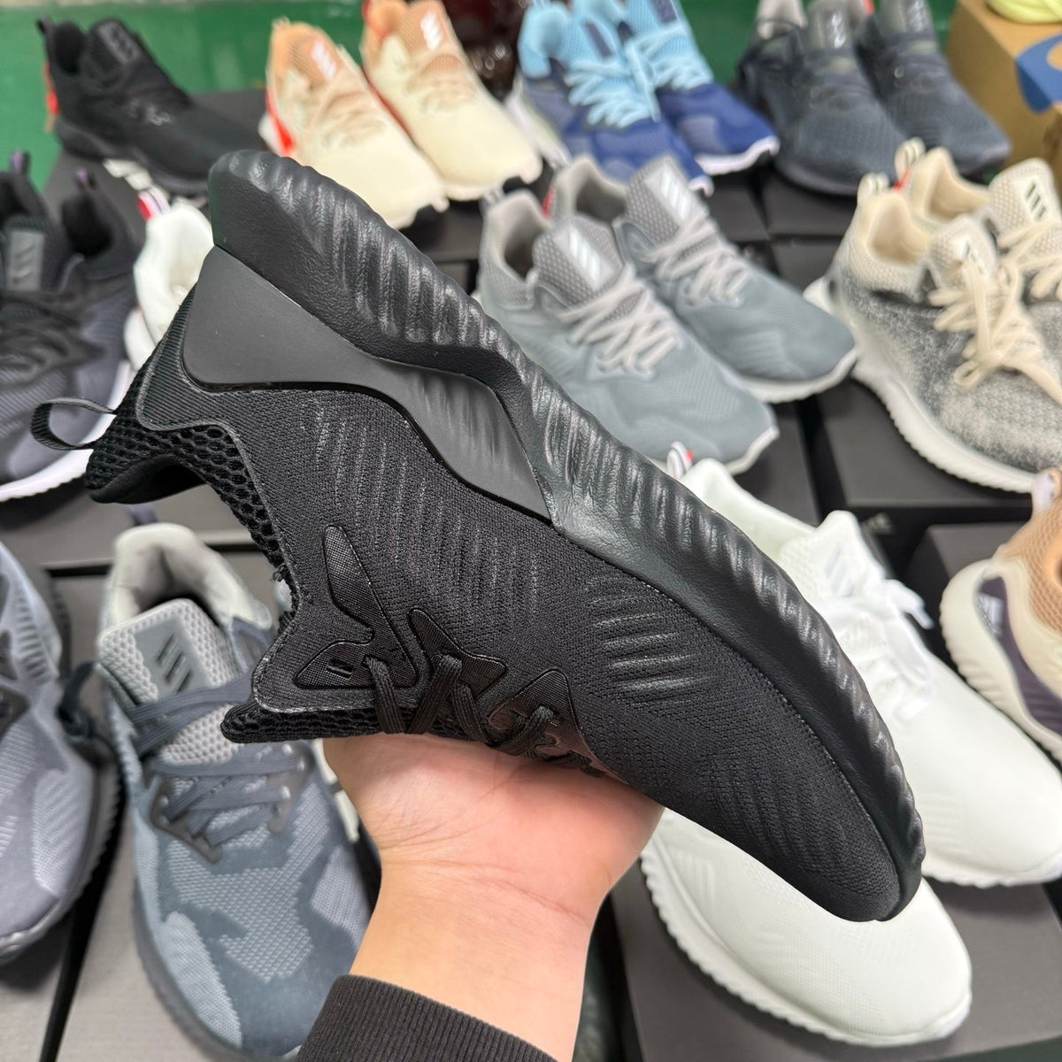 adidas Alphabounce AMSM Black Running-Style Sneakers