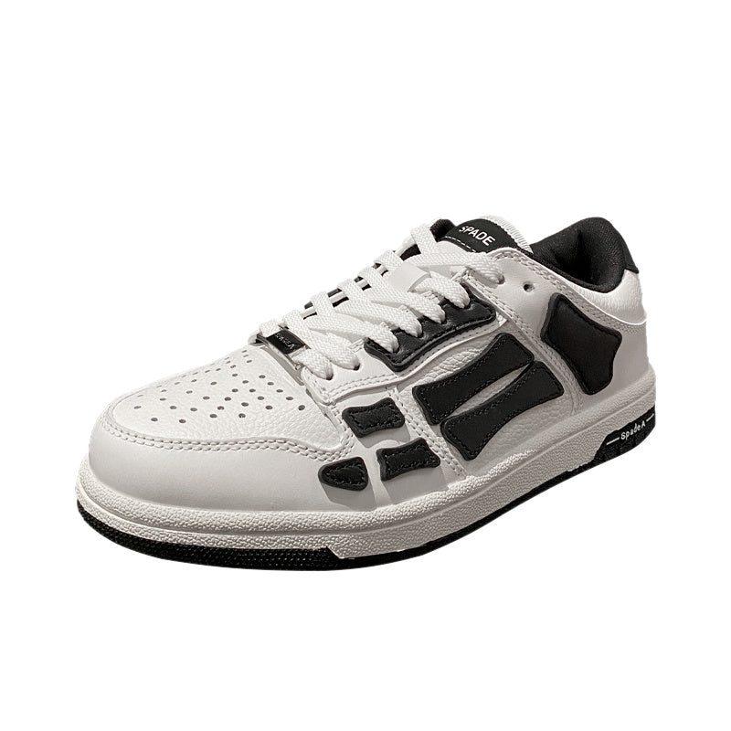 Spade A MFS003-111 White and Black Low-Top Sneakers