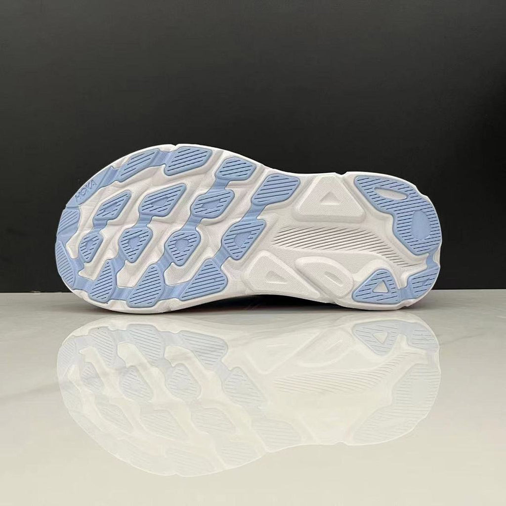 HOKA Clifton 9 Running Shoes in Blue and Orange