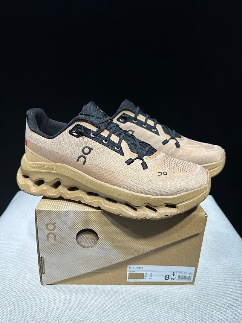 On Cloudtilt Sneakers in Brown and Black