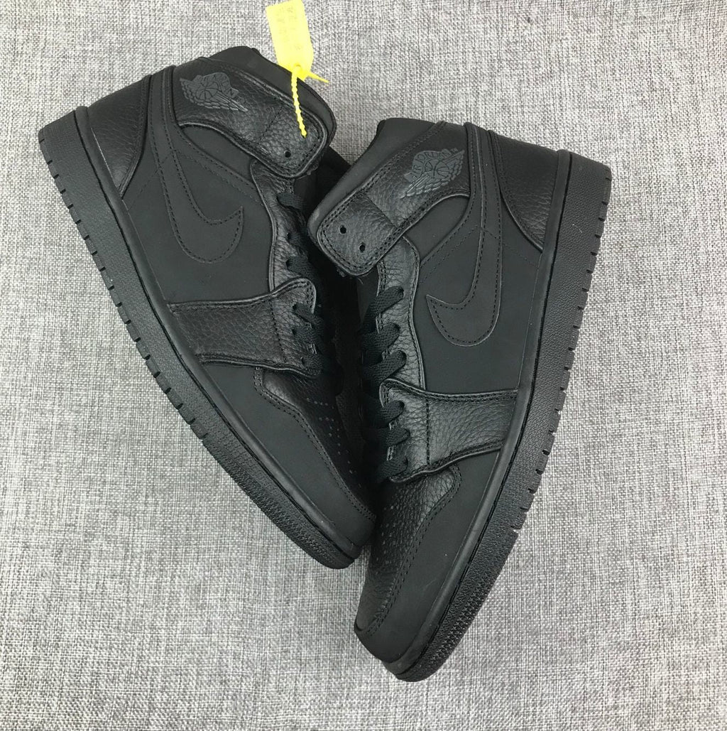 Air Jordan 1 Mid Sneakers, Black